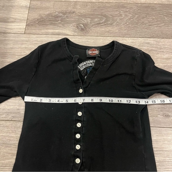 Harley-Davidson Y2K Baby Tee Cardigan Shirt - Picture 4 of 6